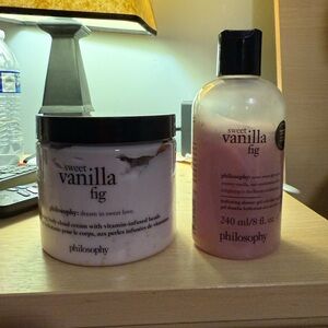 Philosophy Sweet Vanilla Fig Bundle - Jumbo Body Cloud Cream & Shower Gel